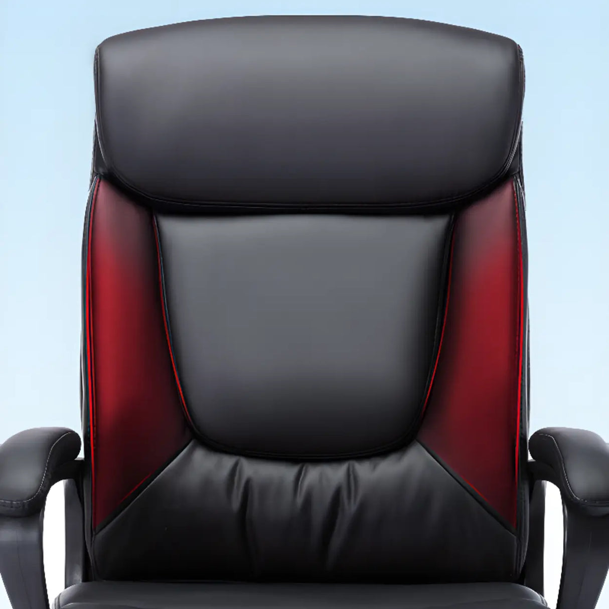 Swivel Executive Leather Upholstery Black Office Chair Image - 9