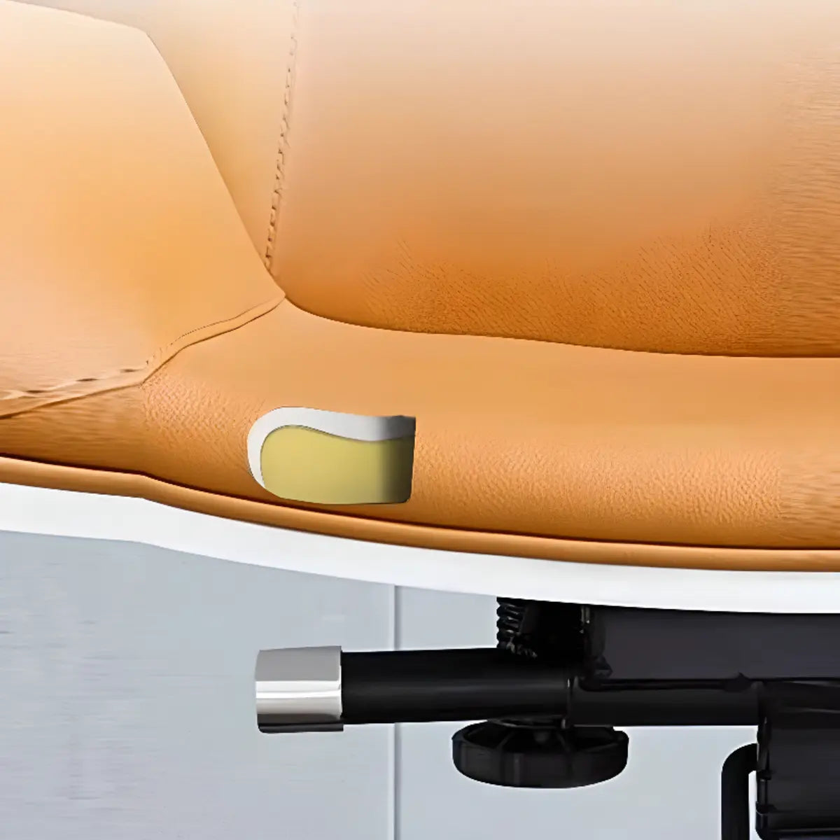 Swivel Faux Leather Adjustable Back Angle Office Chair Image - 10