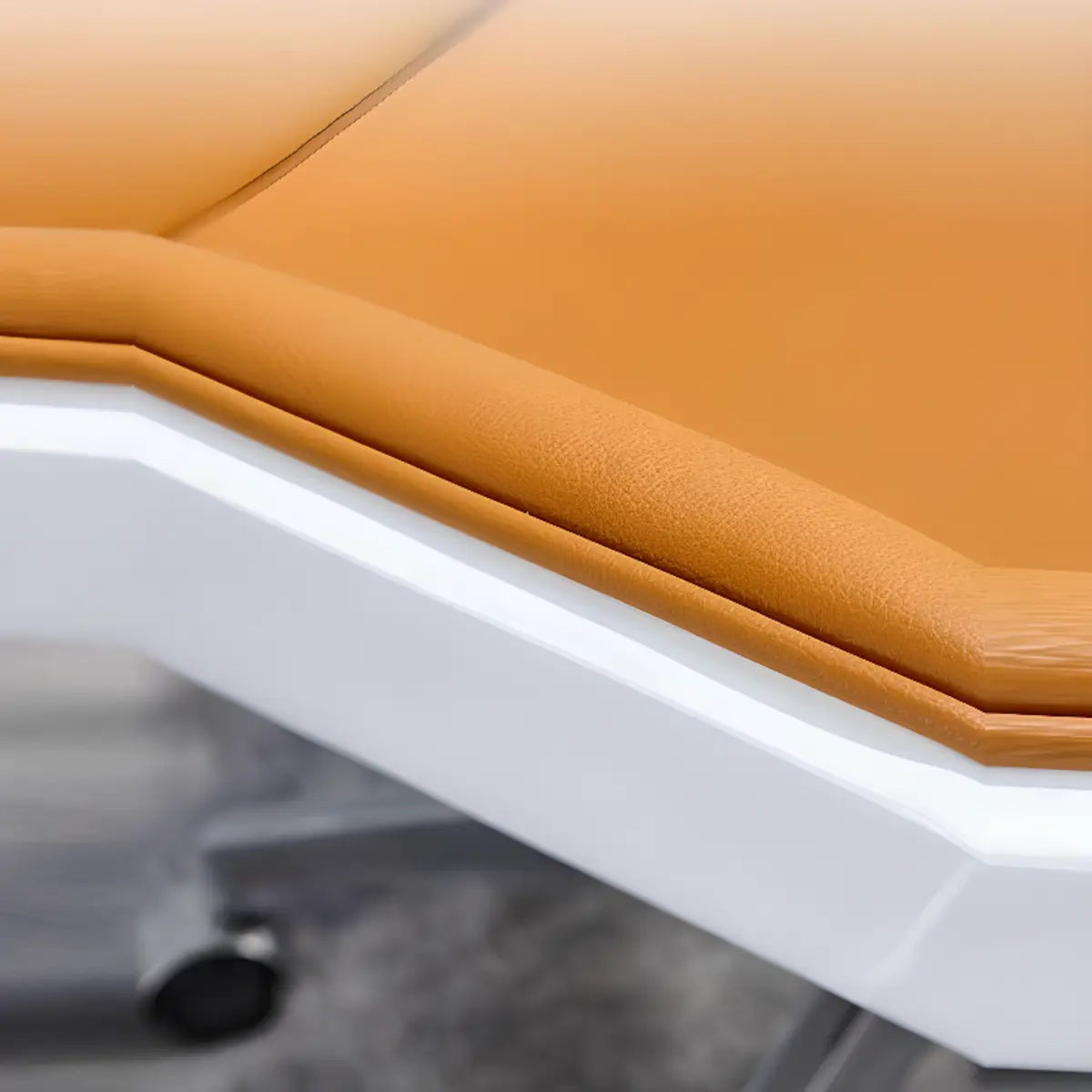 Swivel Faux Leather Adjustable Back Angle Office Chair Image - 9