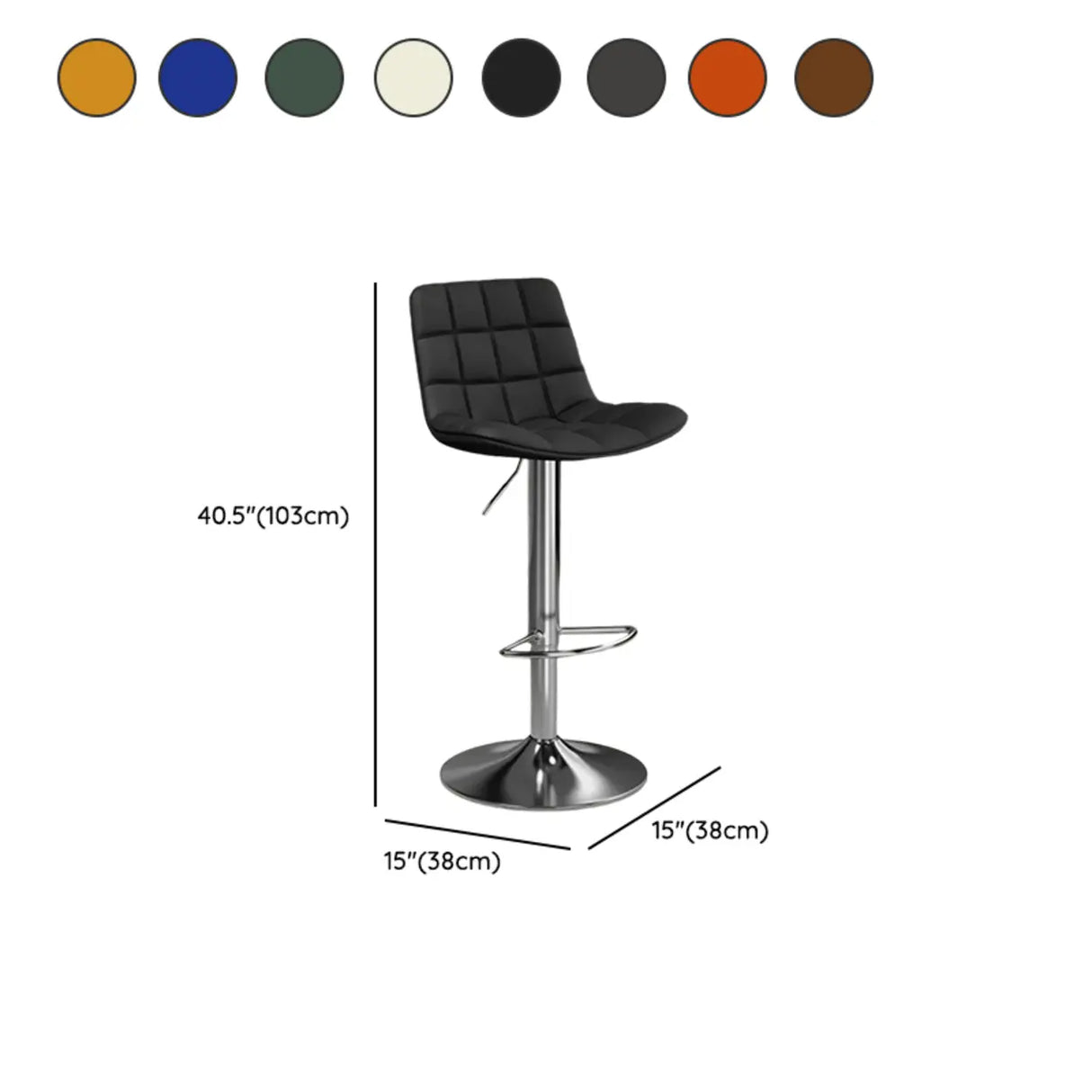 Swivel Faux Leather Saddle Seat Bar Stool with Back Image - 31