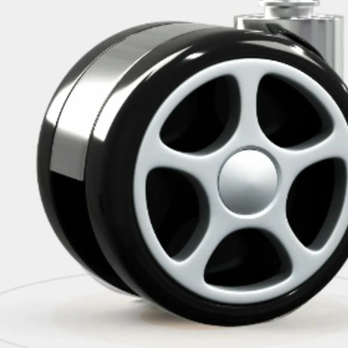 Swivel High-Back Faux Leather Office Chair with Headrest Image - 8