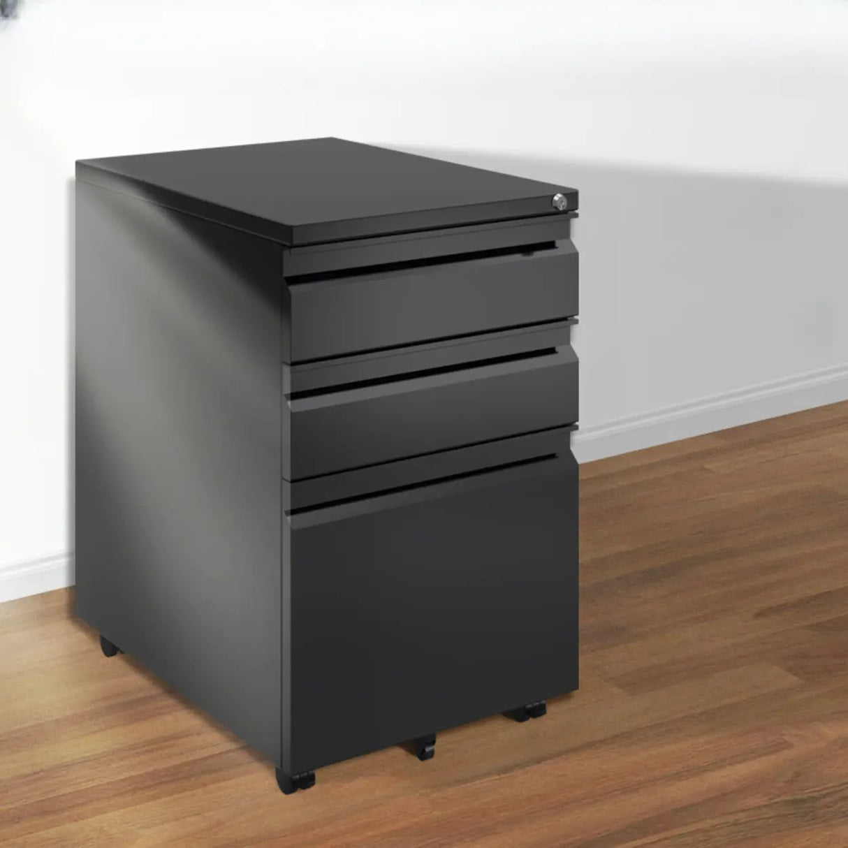 Swivel Metal Under Desk Vertical White Filing Cabinet Image - 23