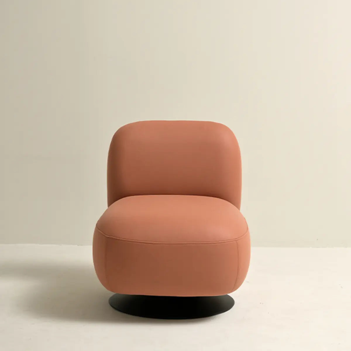 Swivel Orange-Red Fade Resistant Mid-Back Slipper Chair Image - 4