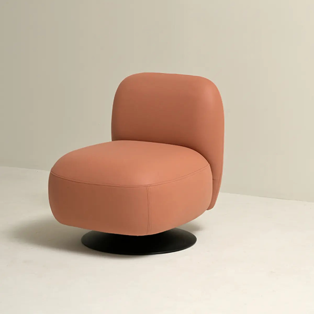 Swivel Orange-Red Fade Resistant Mid-Back Slipper Chair Image - 5