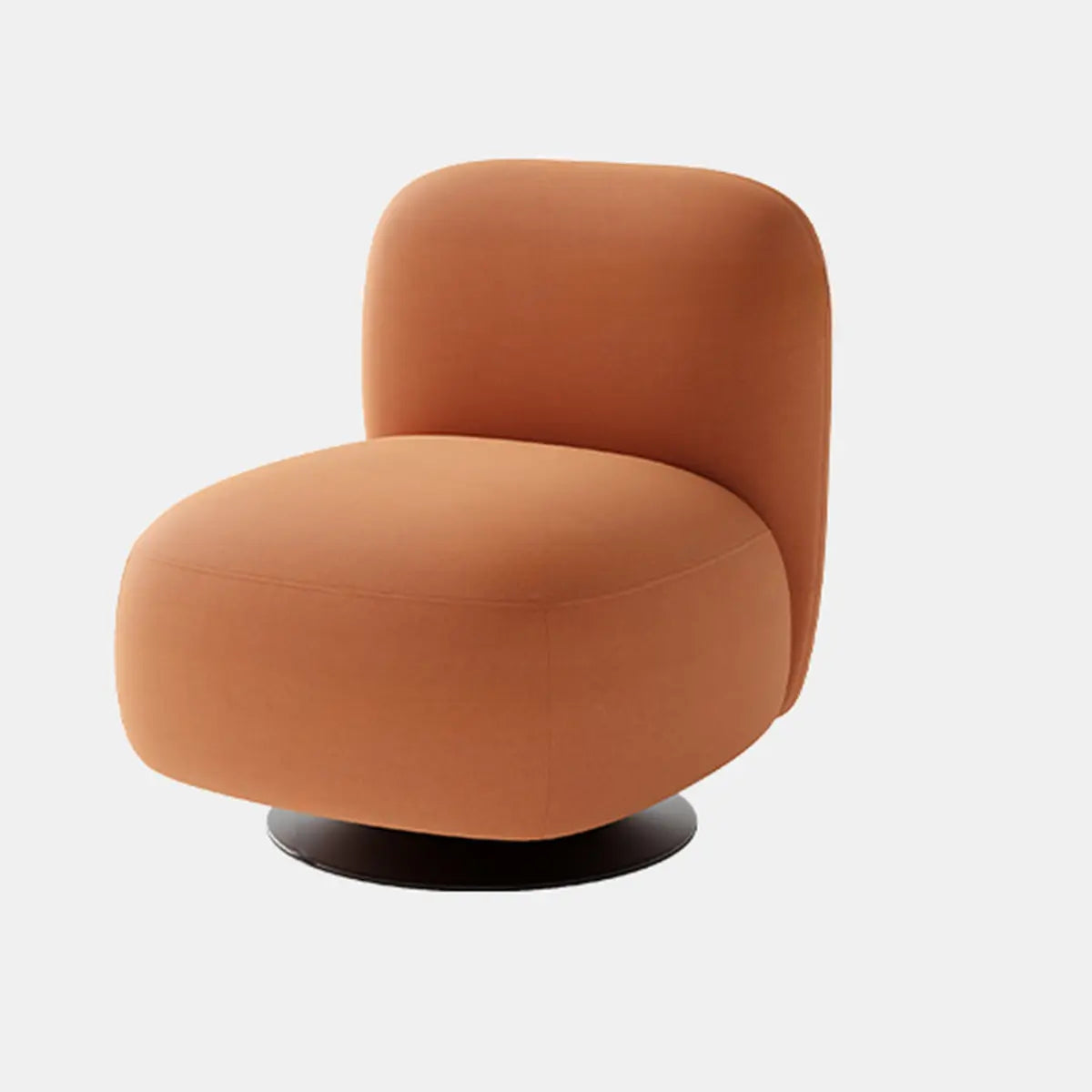 Swivel Orange-Red Fade Resistant Mid-Back Slipper Chair Image - 7