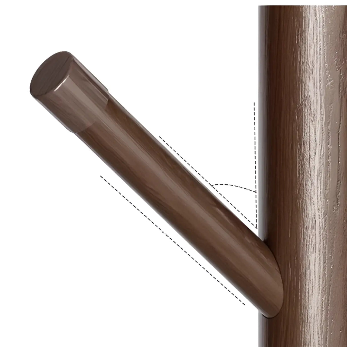Swivel Tree Shape Nut-Brown Hooks Coat Rack Image - 9