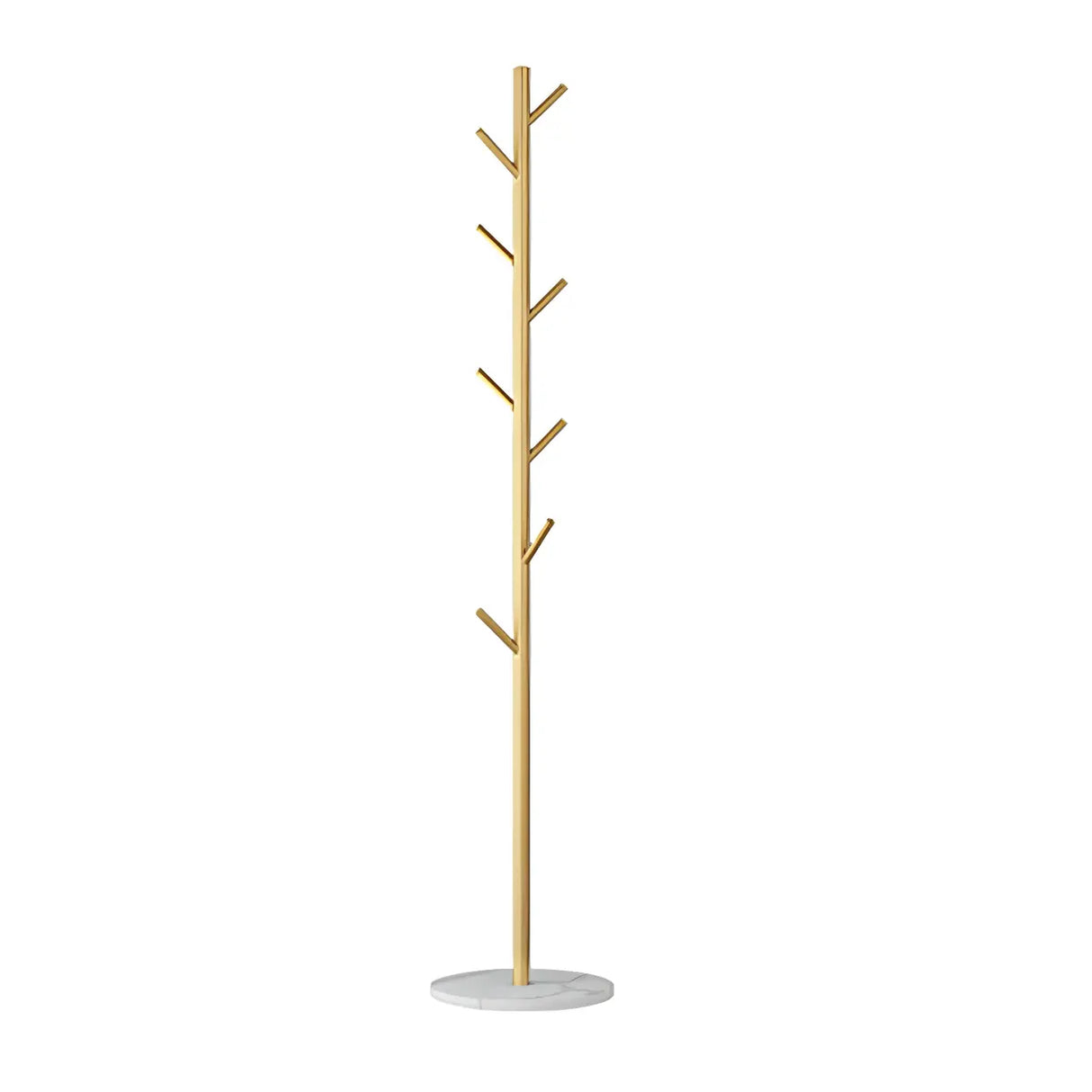 Syilish Gold Metal Tall Freestanding Hall Tree with Hooks Image - 10