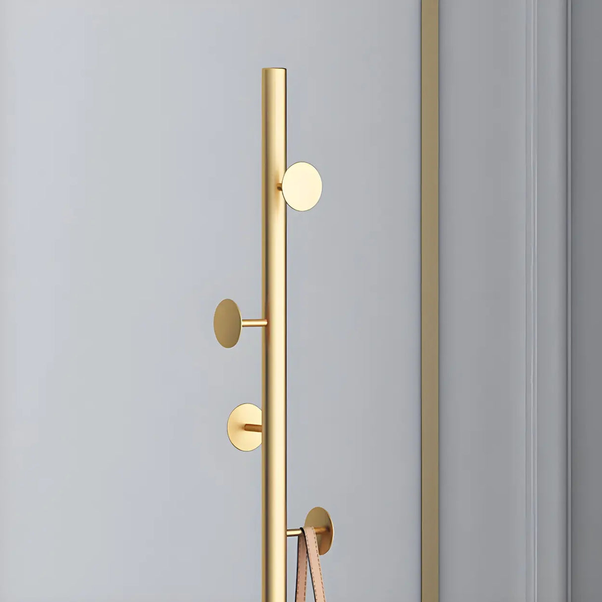 Syilish Gold Metal Tall Freestanding Hall Tree with Hooks Image - 11