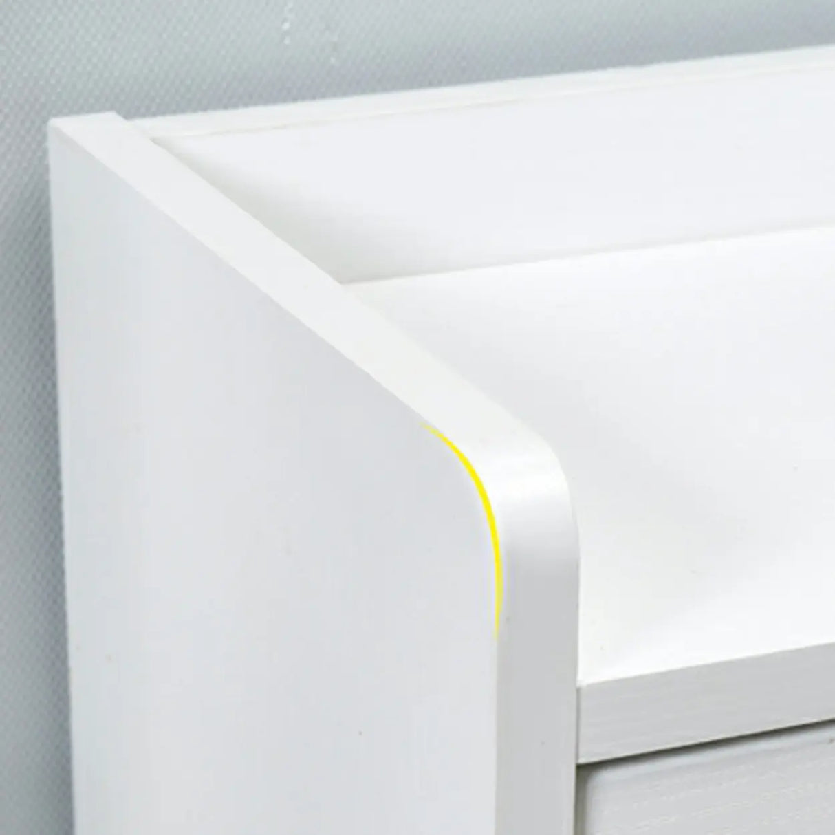 Tall Hallway White Large Capacity Drop Front Shoe Storage Image - 7