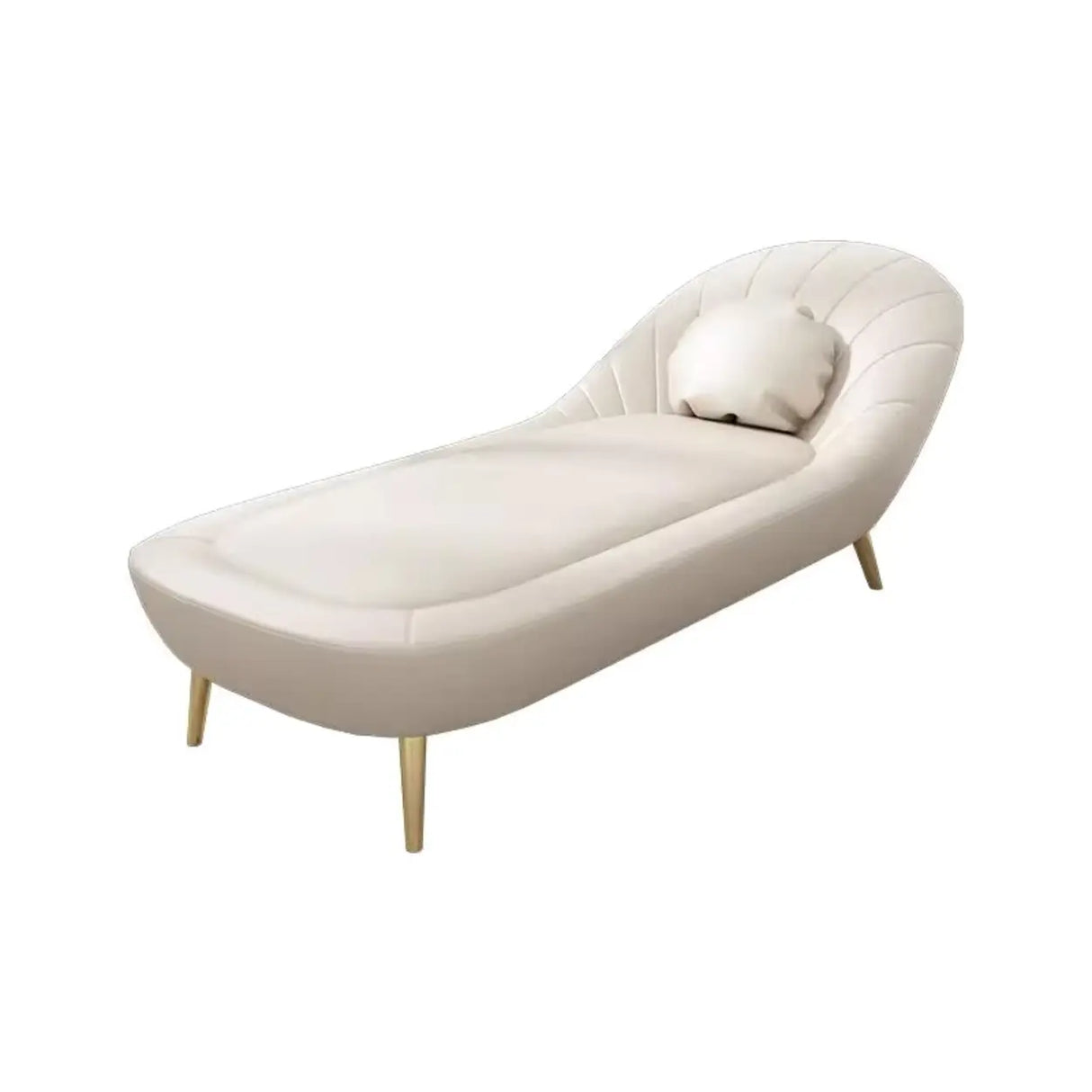 Tan Solid Color Reclining Leather Relax Right-Arm Chaise Image - 3
