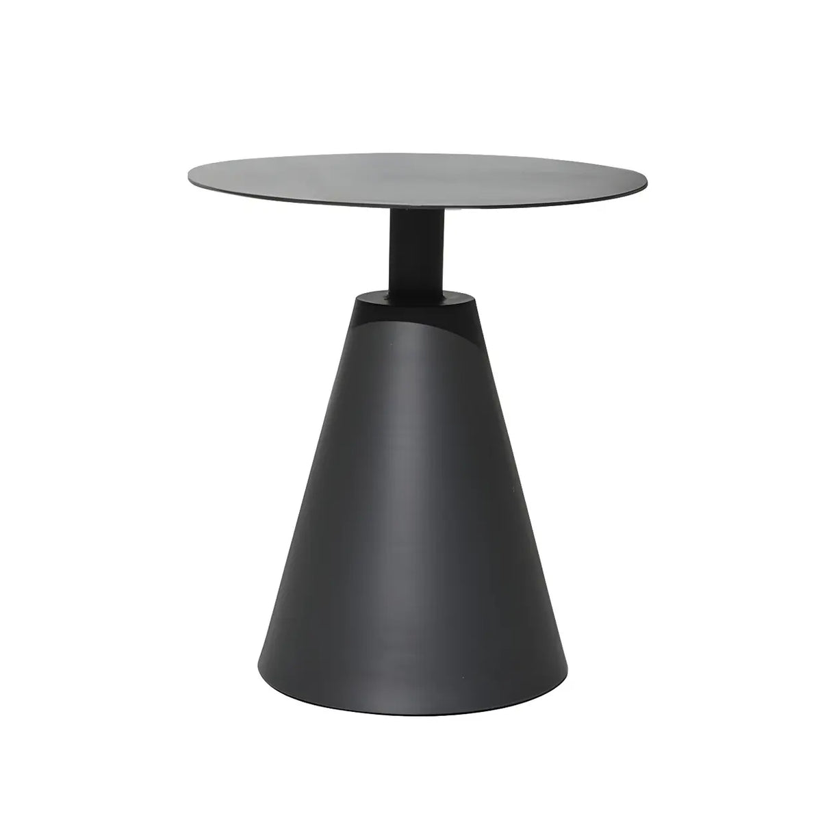 Teak Wood Round Top Aluminum Frame Outdoor Coffee Table Image - 7