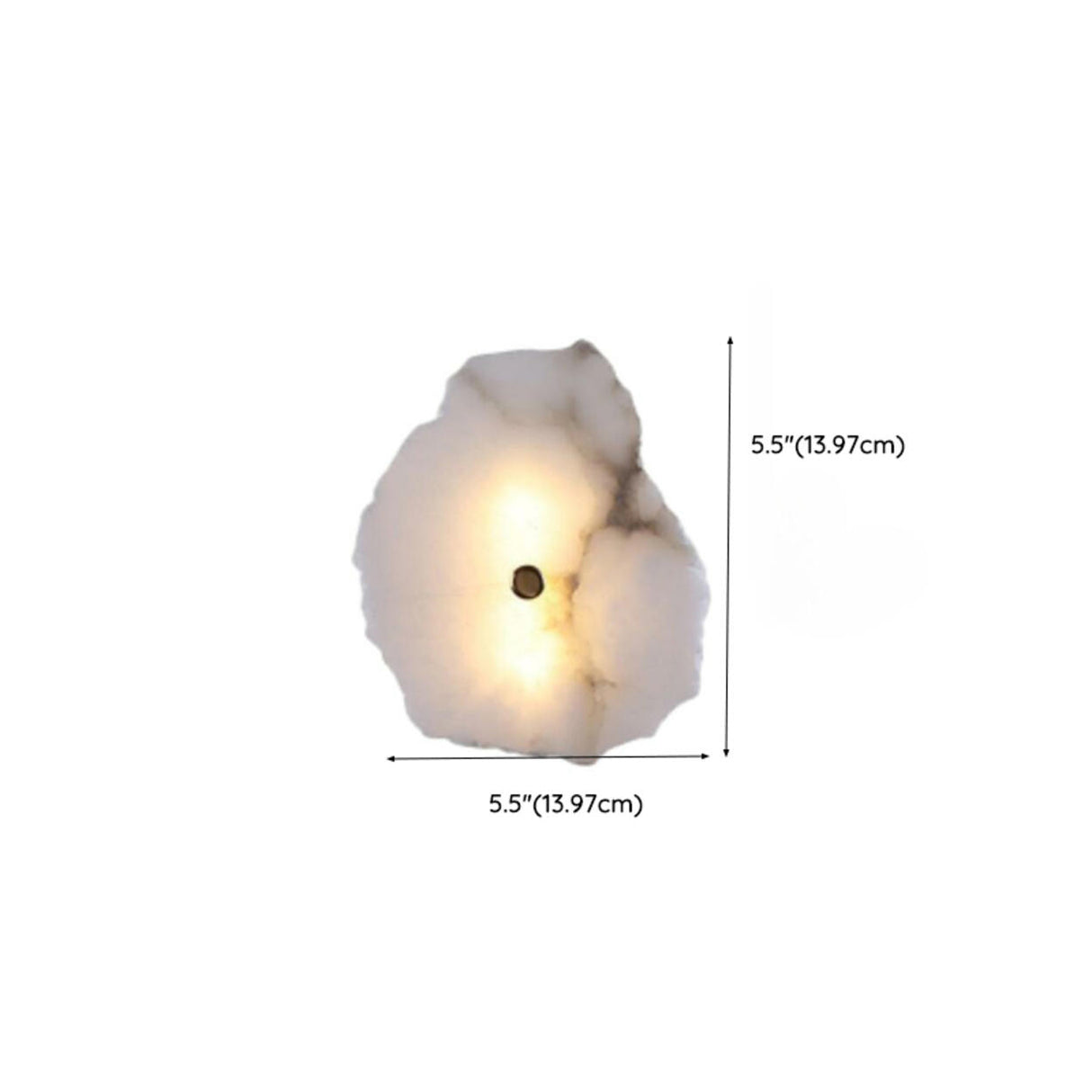 Tiered Geometric White Stone Bedside Wall Sconce