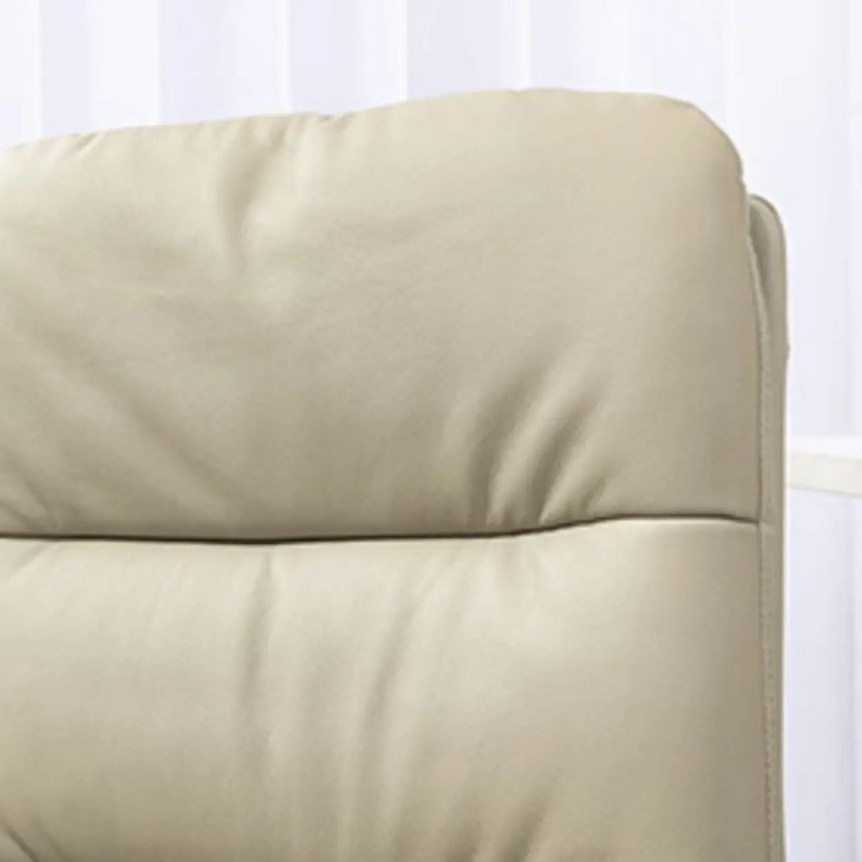 Tilt Mechanism Swivel Leather Conference Beige Office Chair Image - 10