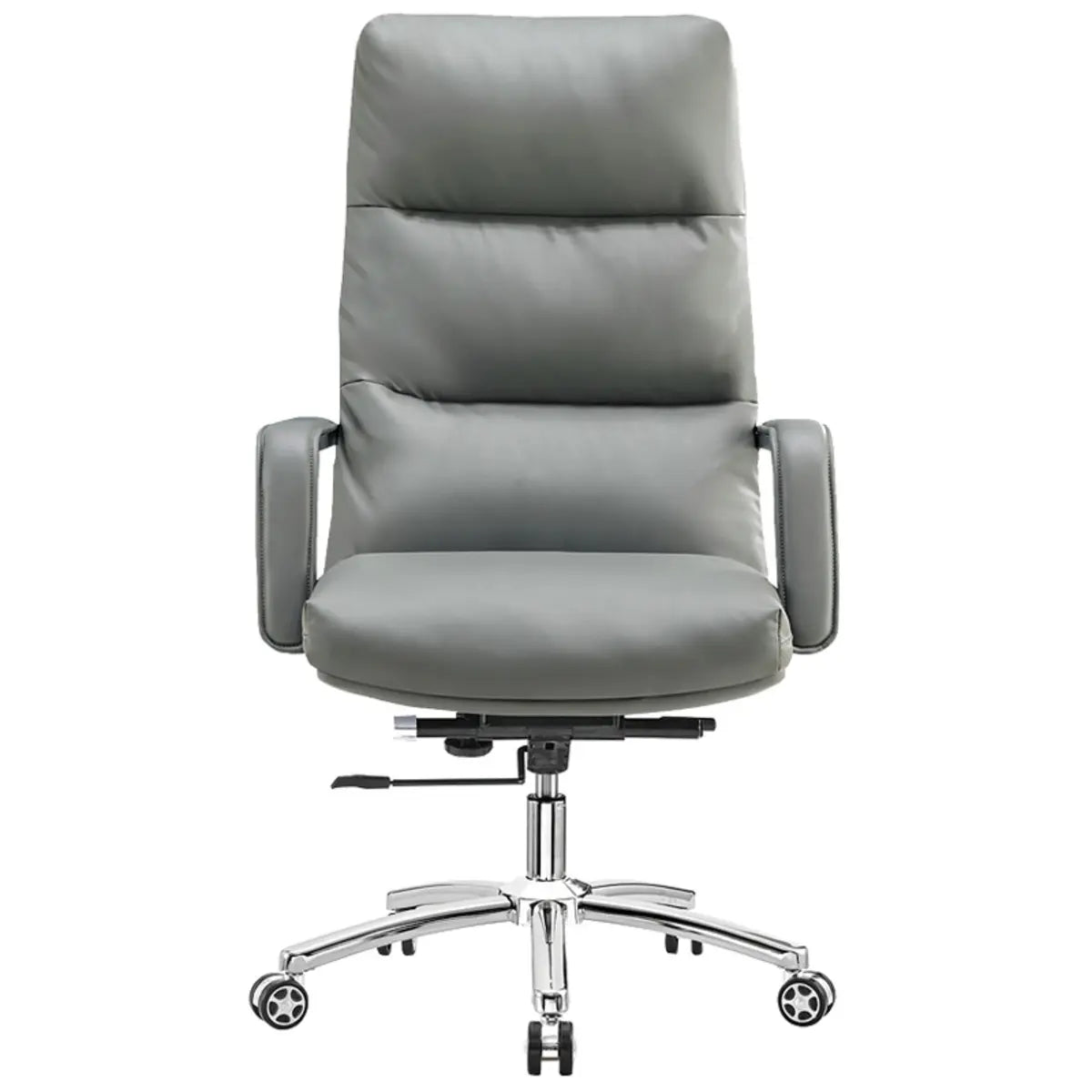 Tilt Swivel Ergonomic Leather Task Office Chair with Wheels Image - 5