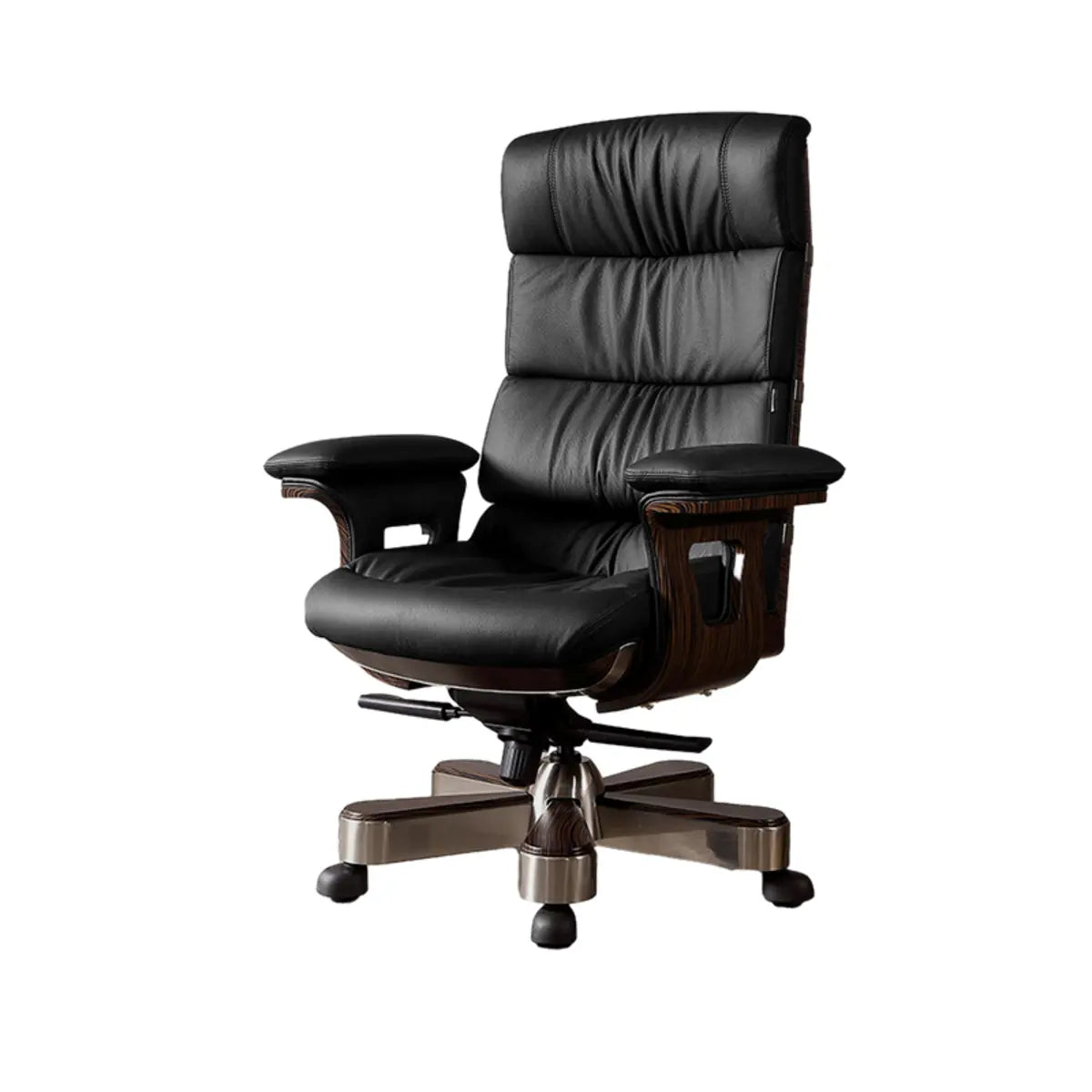 Tilt Swivel Leather Adjustable Office Chair with Headrest Image - 7