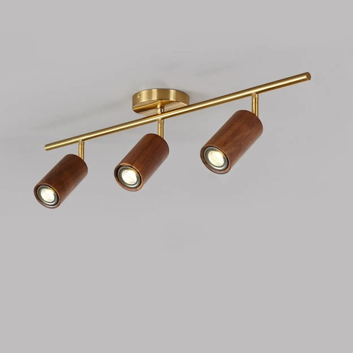 Track Adjustable Cylinder Semi-Flush Mount Lamp 4-Light Image - 5