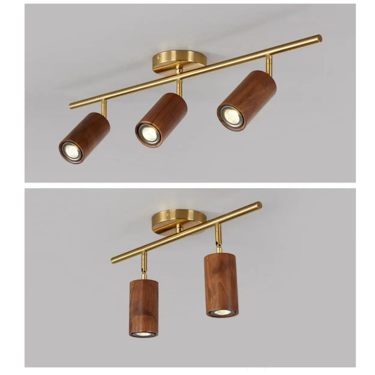 Track Adjustable Cylinder Semi-Flush Mount Lamp 4-Light Image - 6