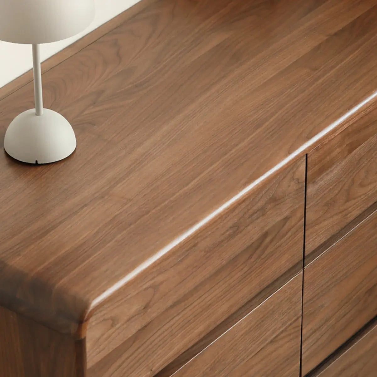 Traditional Bedroom Natural Wood Drawer Makeup Vanity Image - 6