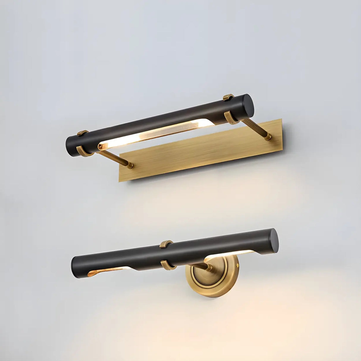 Traditional Black Copper Tubular LED Vanity Light Image - 4