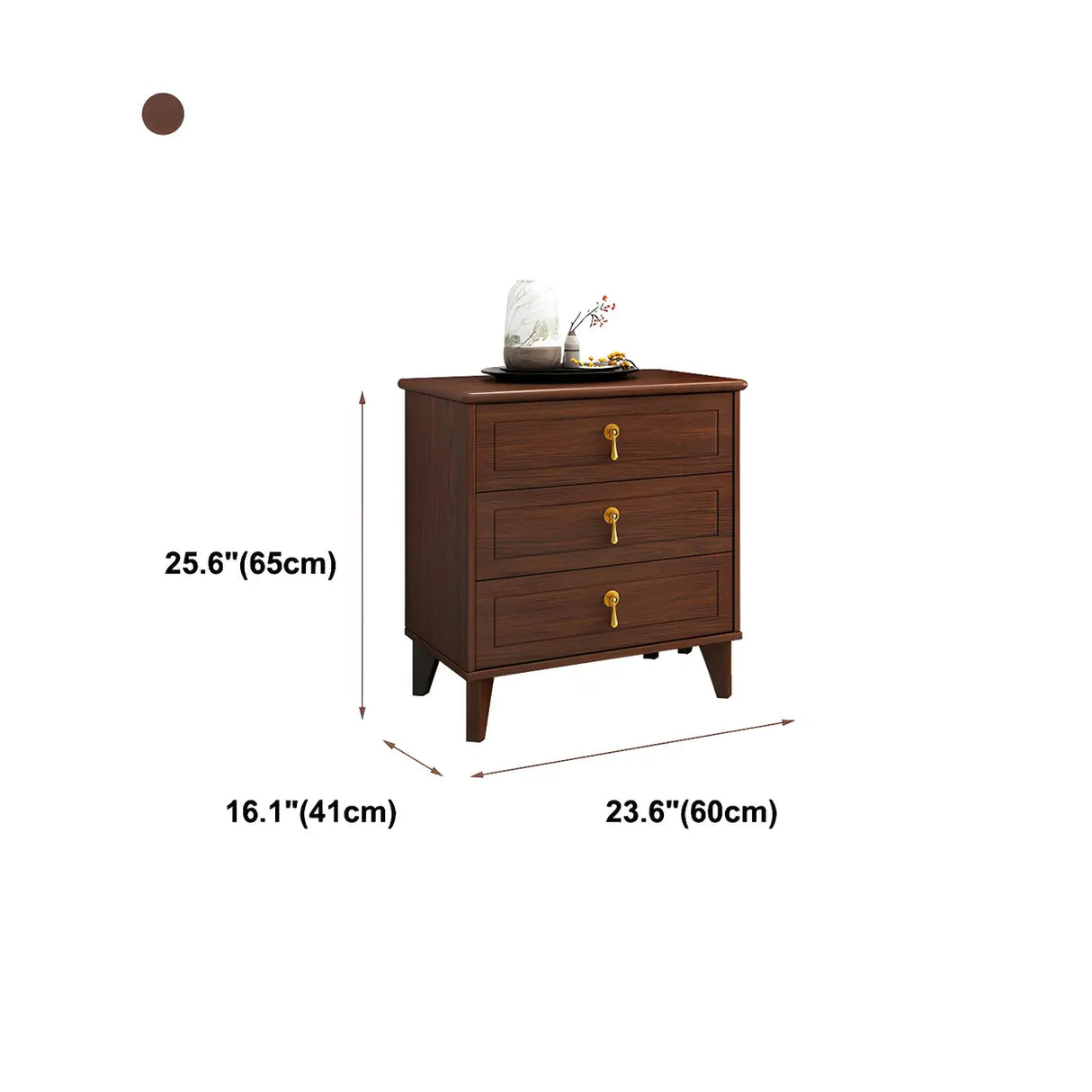 Traditional Brown Wood Dresser for Soft-Close Drawers