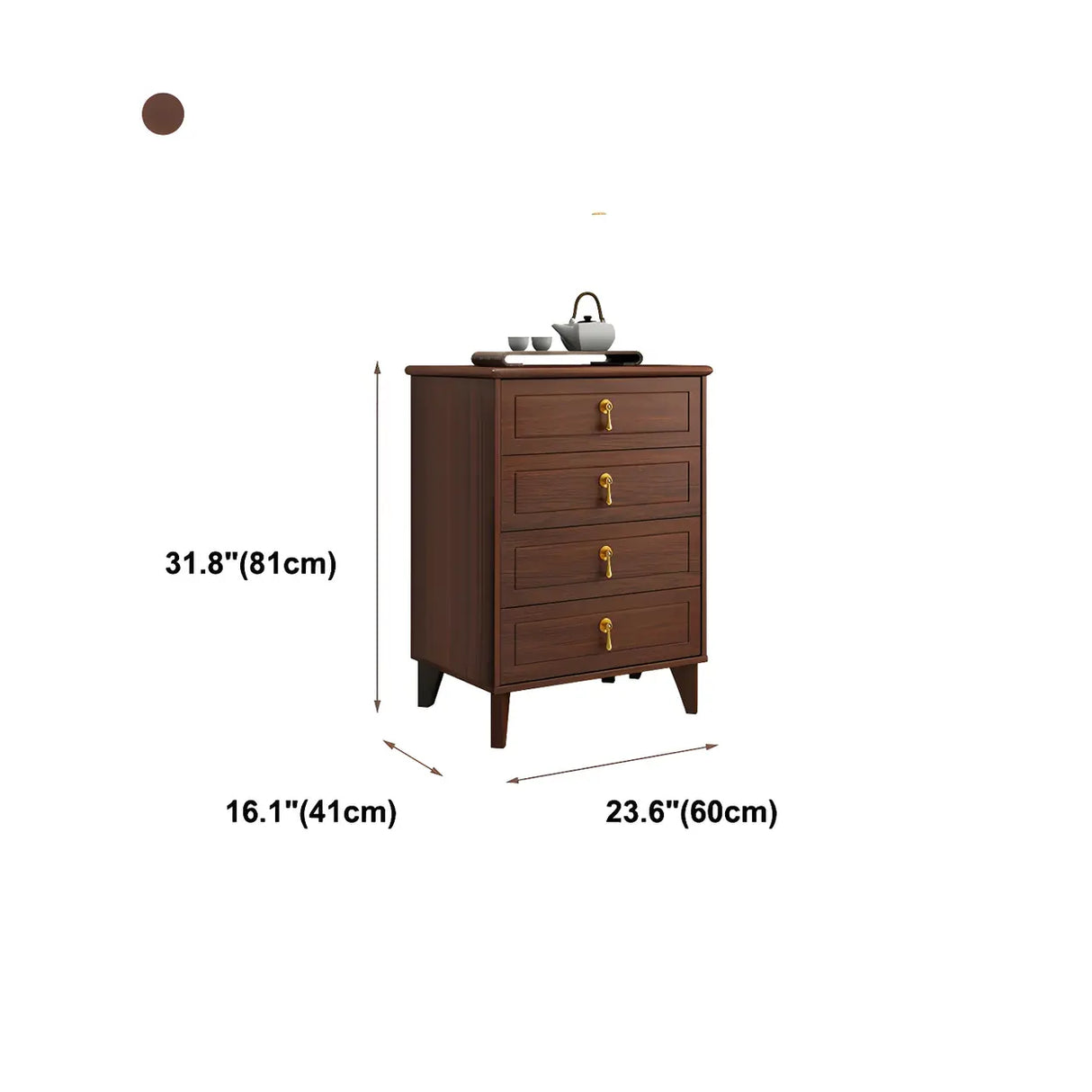 Traditional Brown Wood Dresser for Soft-Close Drawers Image - 16
