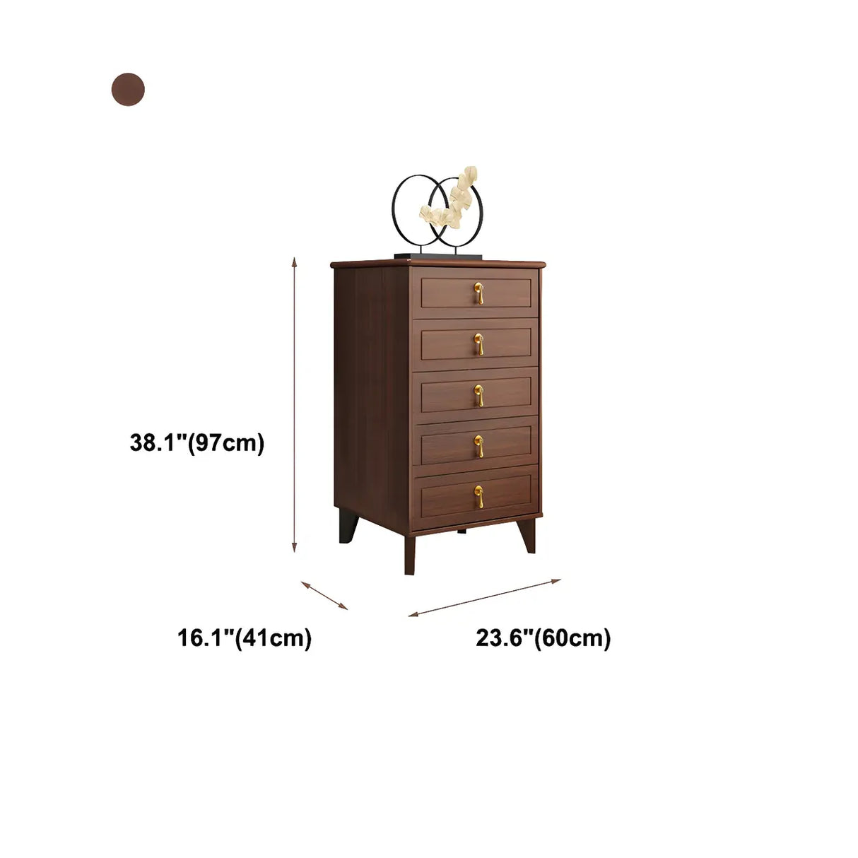 Traditional Brown Wood Dresser for Soft-Close Drawers Image - 17