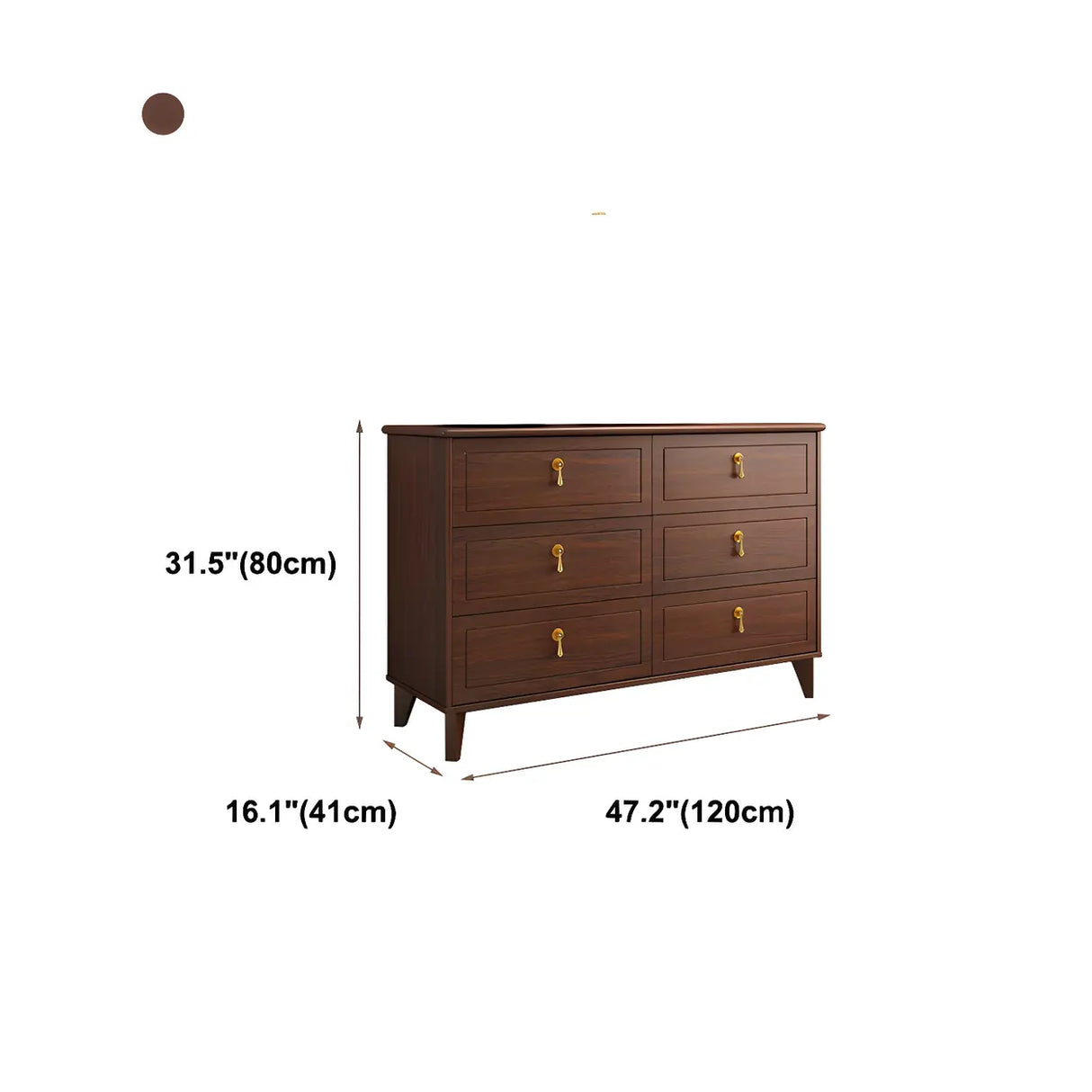 Traditional Brown Wood Dresser for Soft-Close Drawers Image - 18