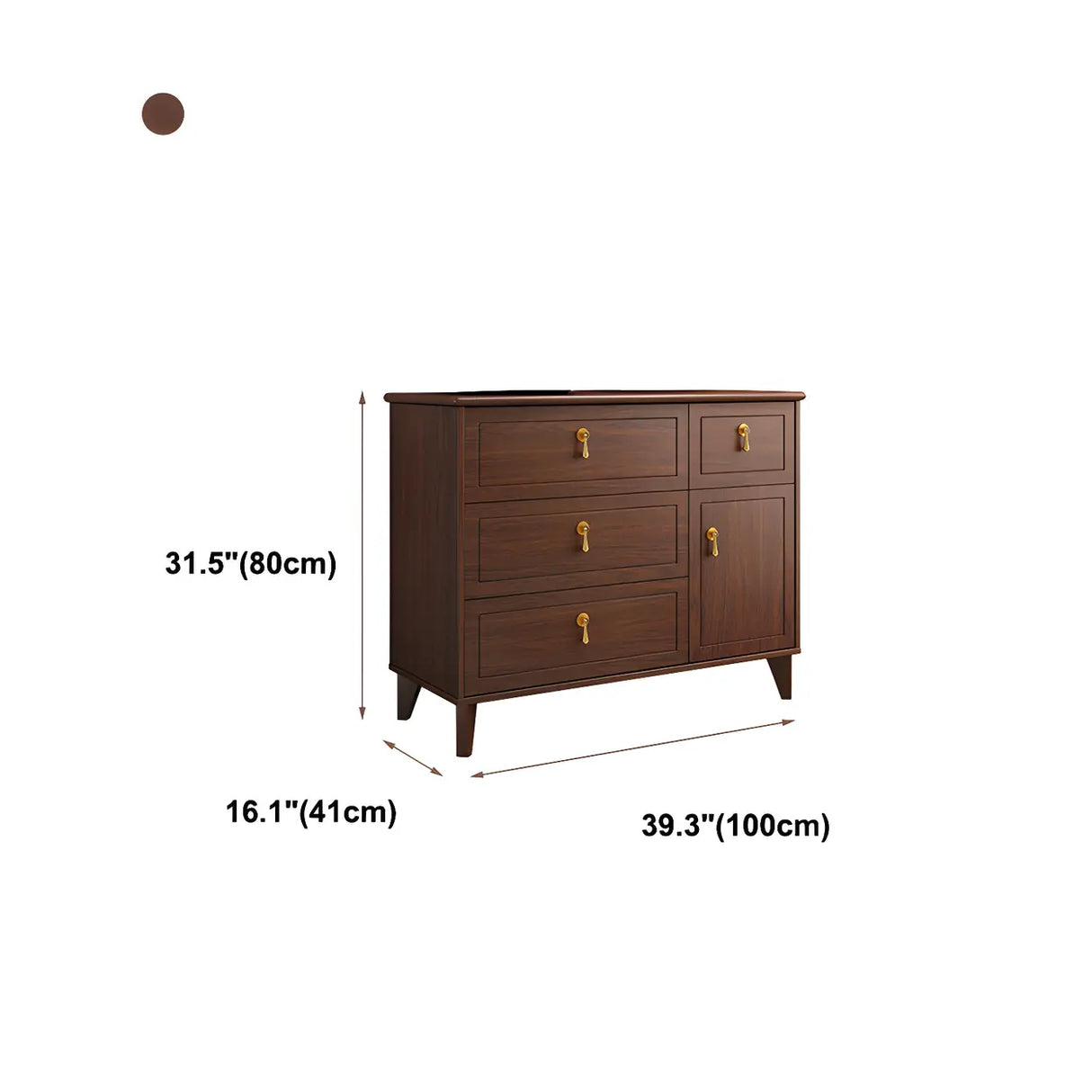 Traditional Brown Wood Dresser for Soft-Close Drawers Image - 21