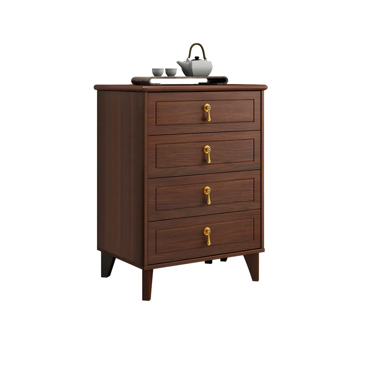Traditional Brown Wood Dresser for Soft-Close Drawers Image - 2