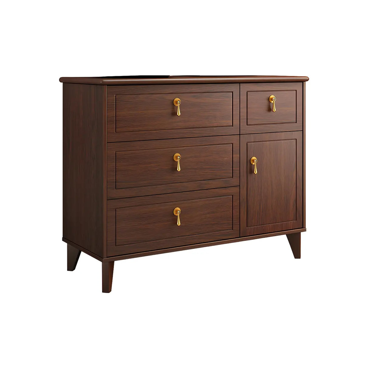Traditional Brown Wood Dresser for Soft-Close Drawers Image - 7
