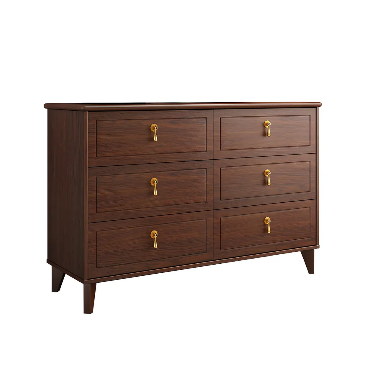 Traditional Brown Wood Dresser for Soft-Close Drawers Image - 9