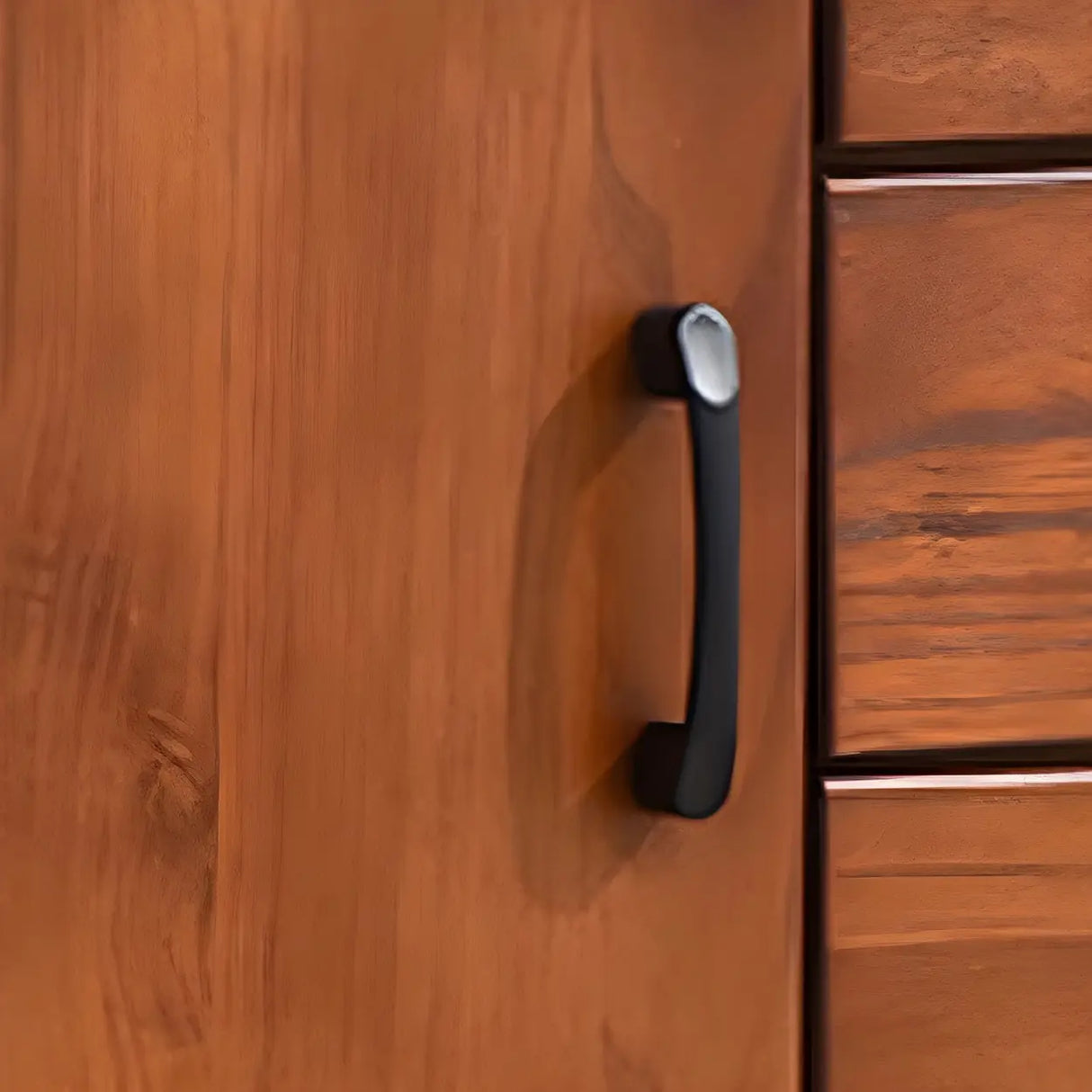 Traditional Brown Wood Locking Chest with Drawers Image - 17