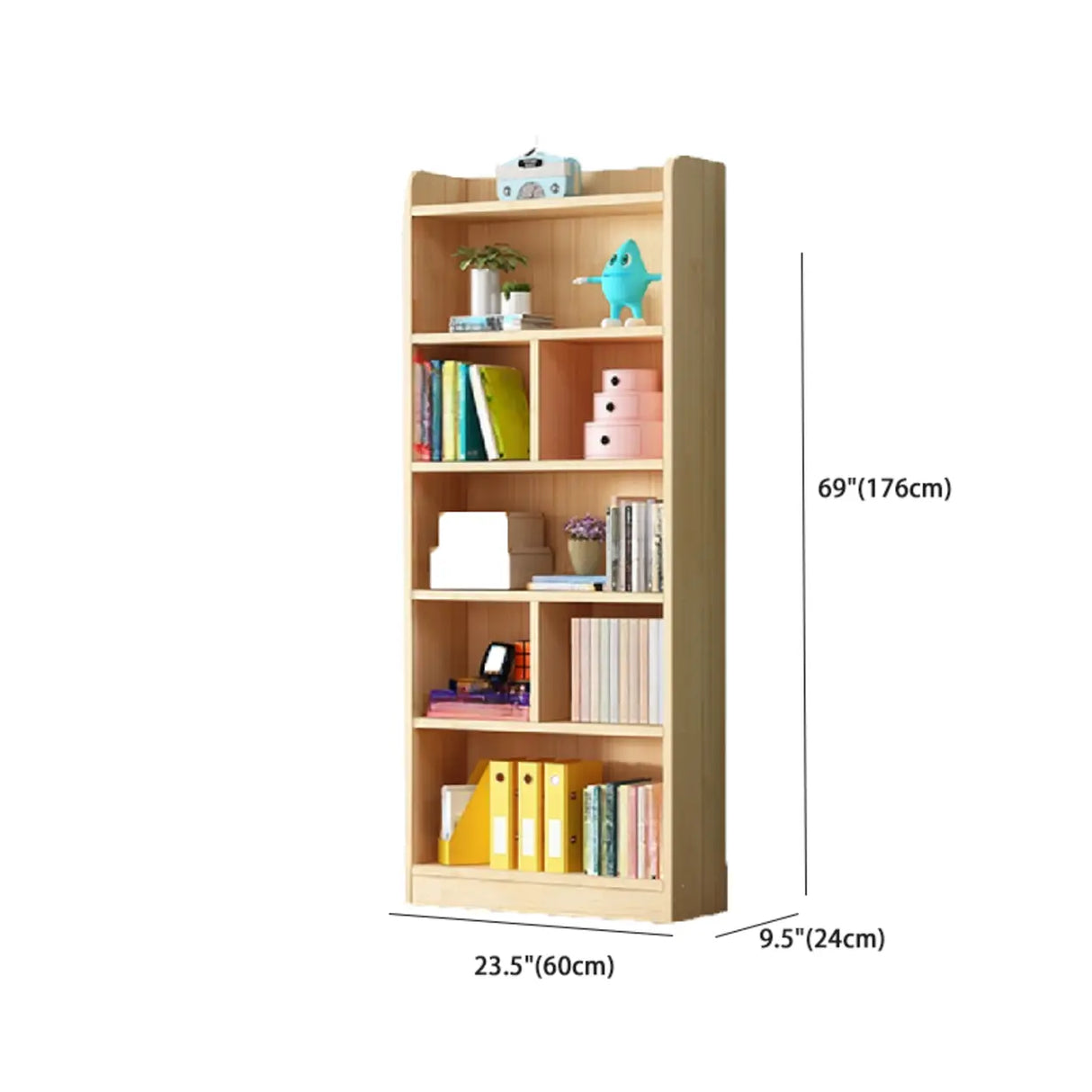 Traditional Closed Wood Vertical Oak Bookcase Image - 20