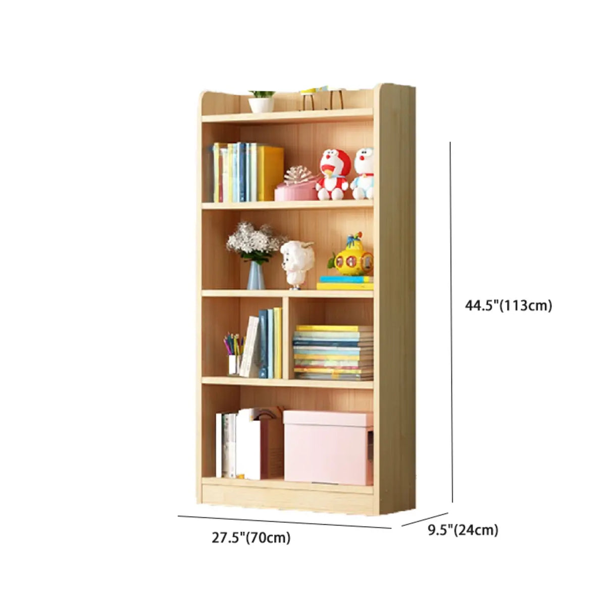 Traditional Closed Wood Vertical Oak Bookcase Image - 22
