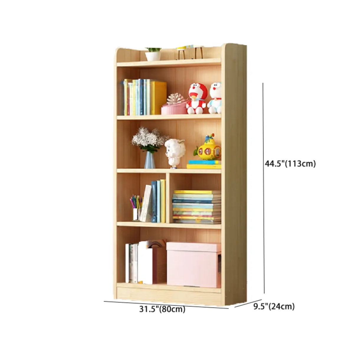 Traditional Closed Wood Vertical Oak Bookcase Image - 28