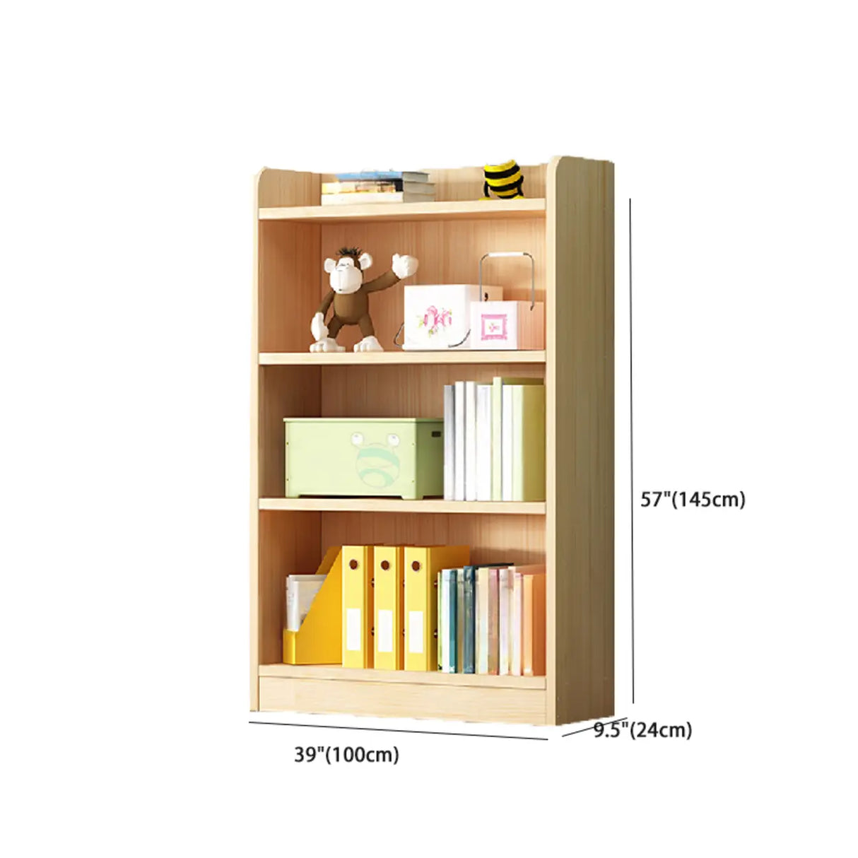 Traditional Closed Wood Vertical Oak Bookcase Image - 36
