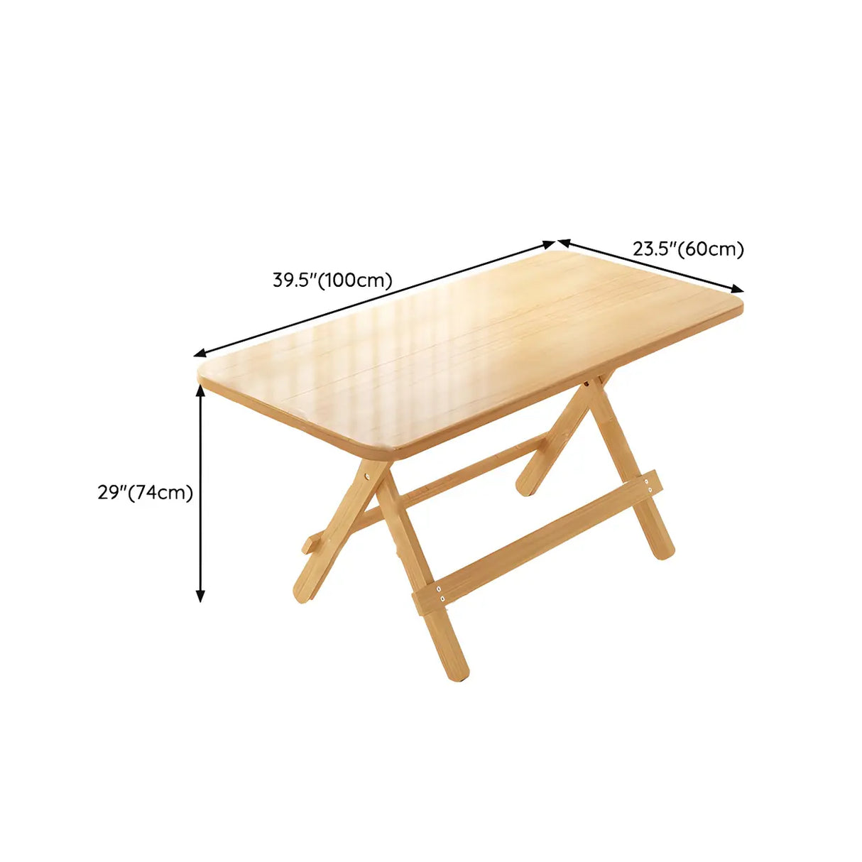 Traditional Folding Round Natural Wood Dining Table Image - 16