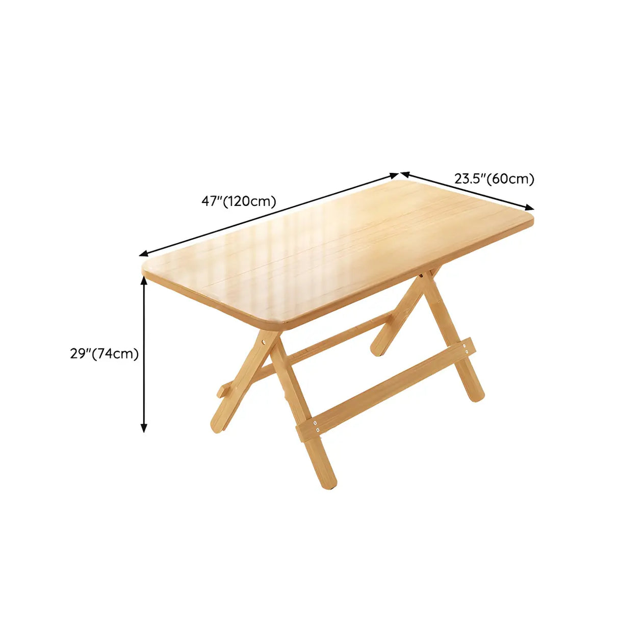 Traditional Folding Round Natural Wood Dining Table Image - 17