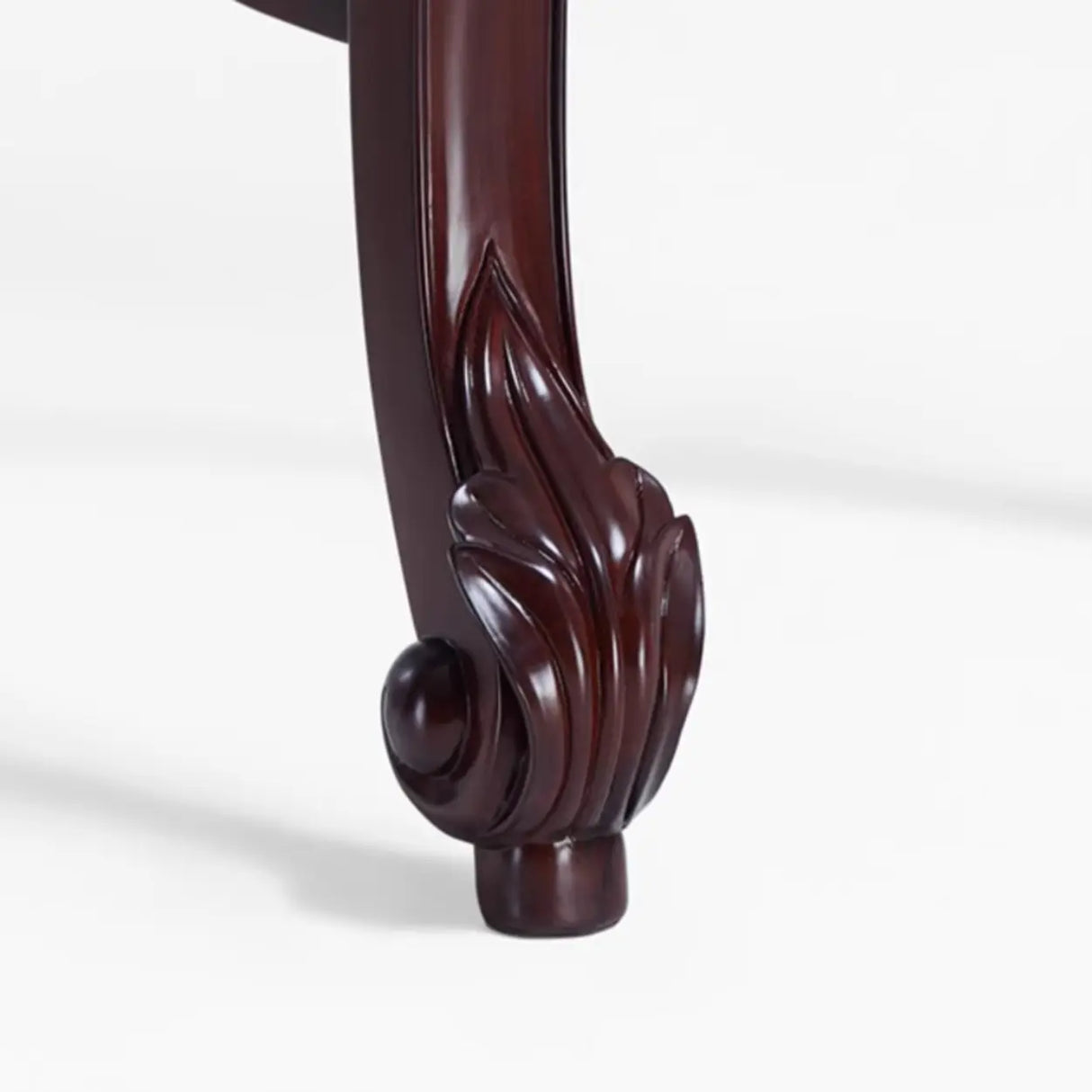 Traditional Half-circle Marble Wood Foyer Console Table Image - 7