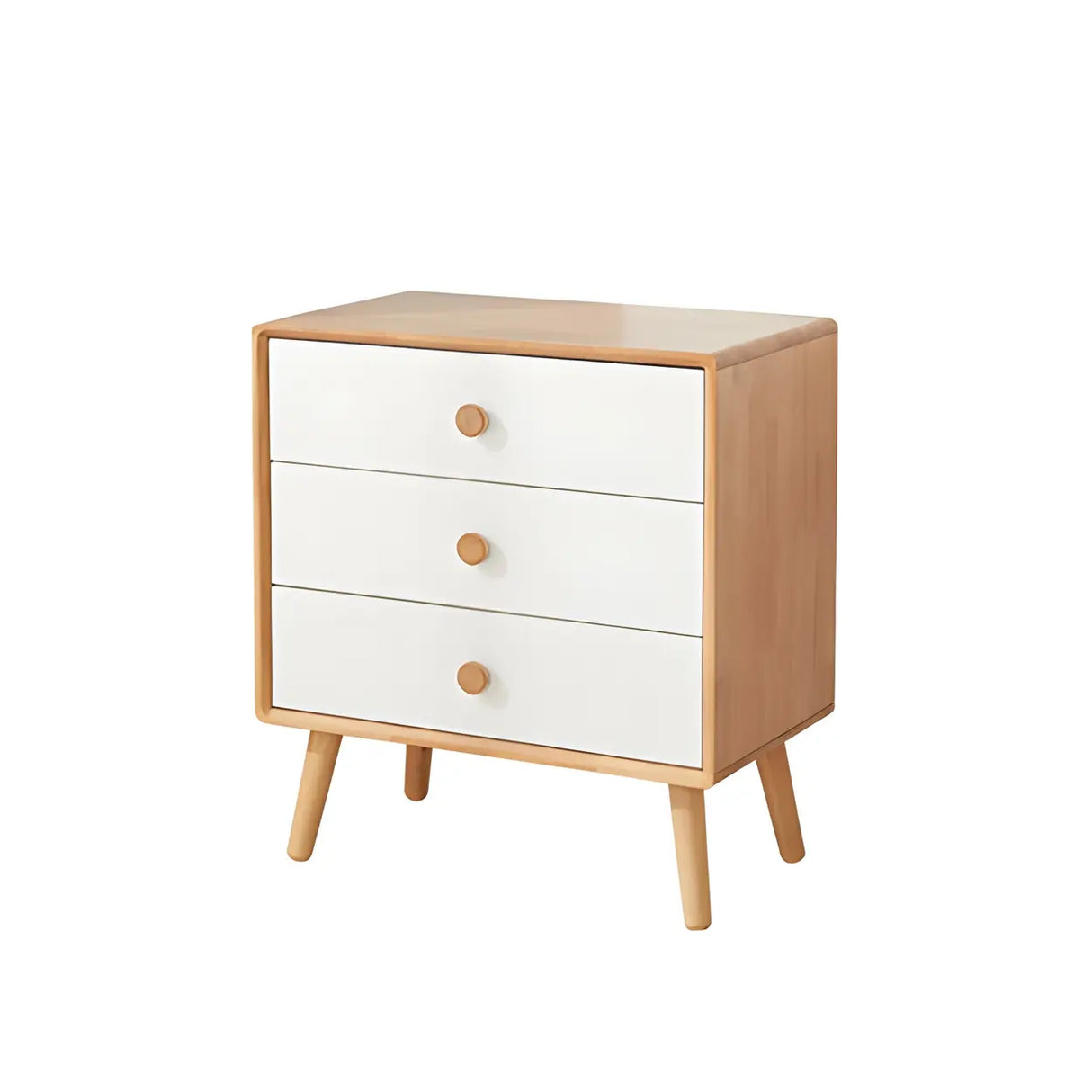 Traditional Natural Finish Wooden Drawer Dresser Image - 10