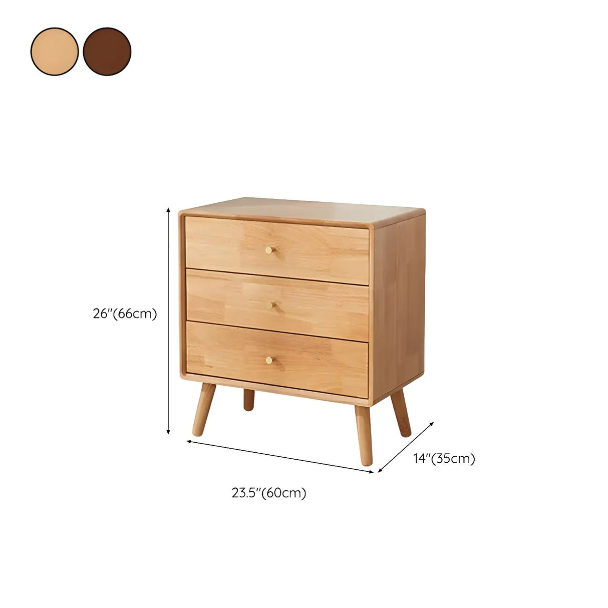 Traditional Natural Finish Wooden Drawer Dresser