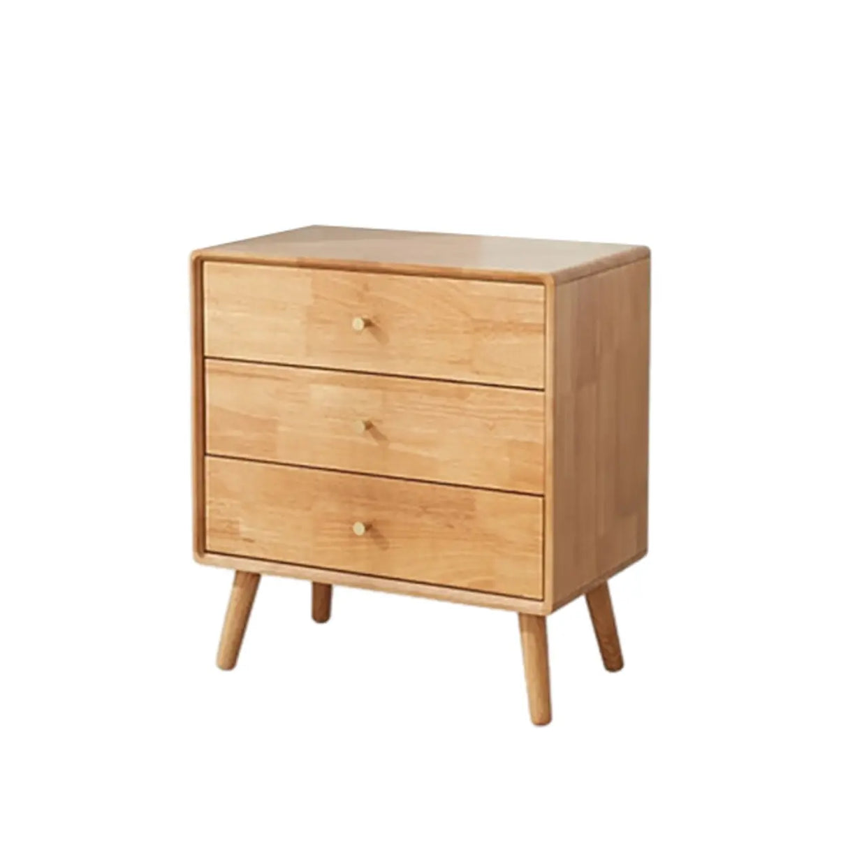 Traditional Natural Finish Wooden Drawer Dresser Image - 2