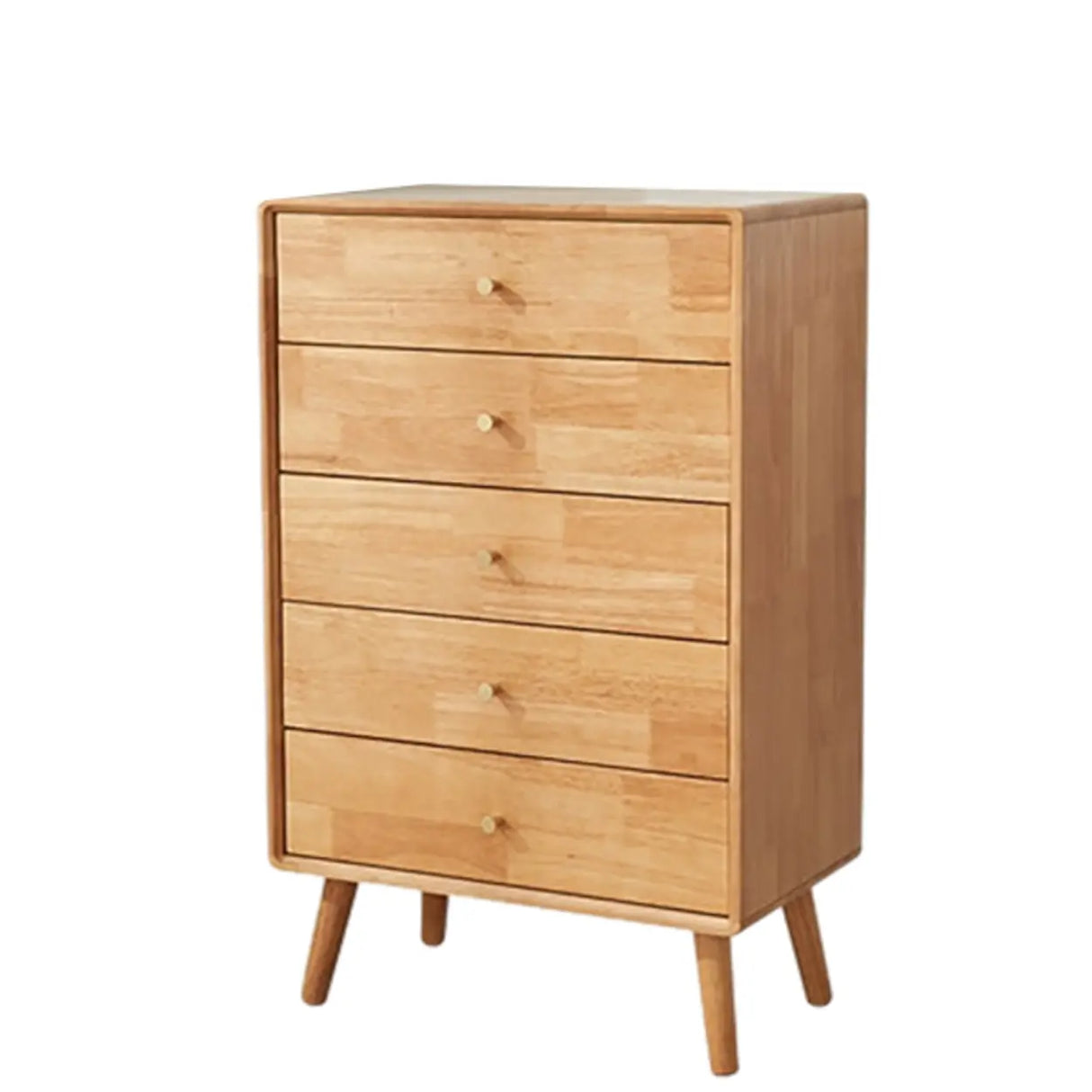 Traditional Natural Finish Wooden Drawer Dresser Image - 5