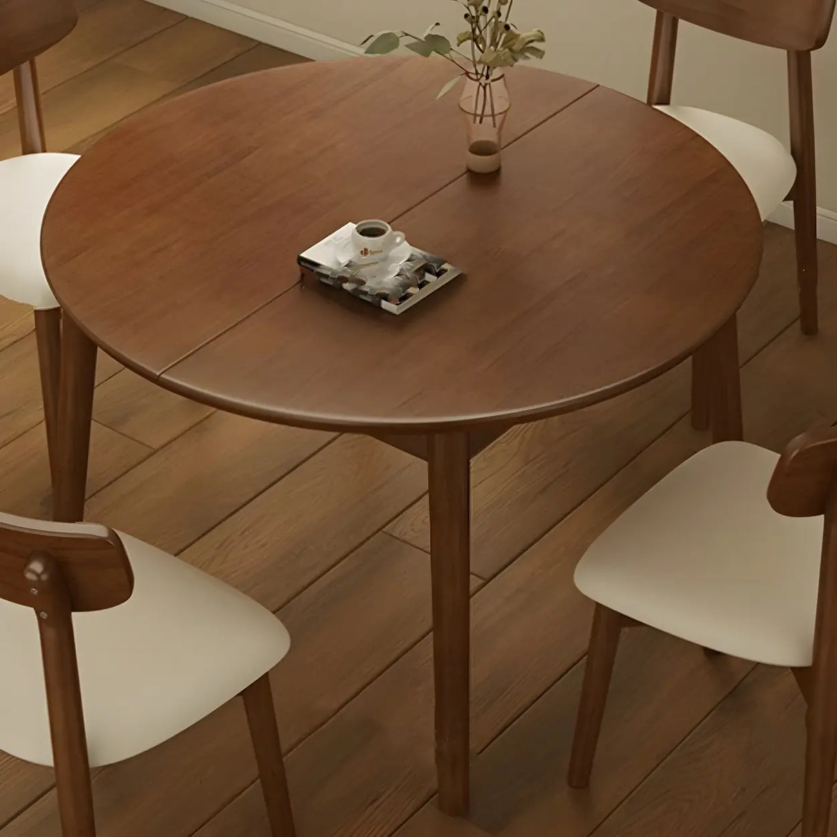 Traditional Oval Wood Dining Table for Kitchen Image - 3