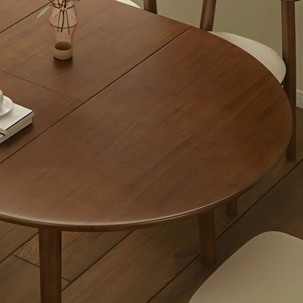 Traditional Oval Wood Dining Table for Kitchen Image - 9