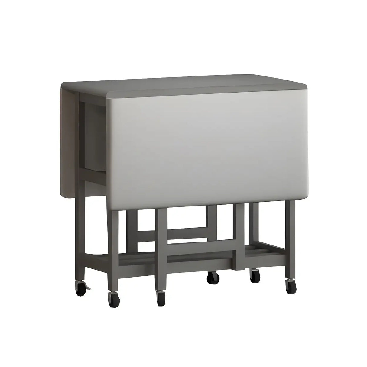 Traditional Rectangular Wood Dining Table Foldable Natural Image - 15