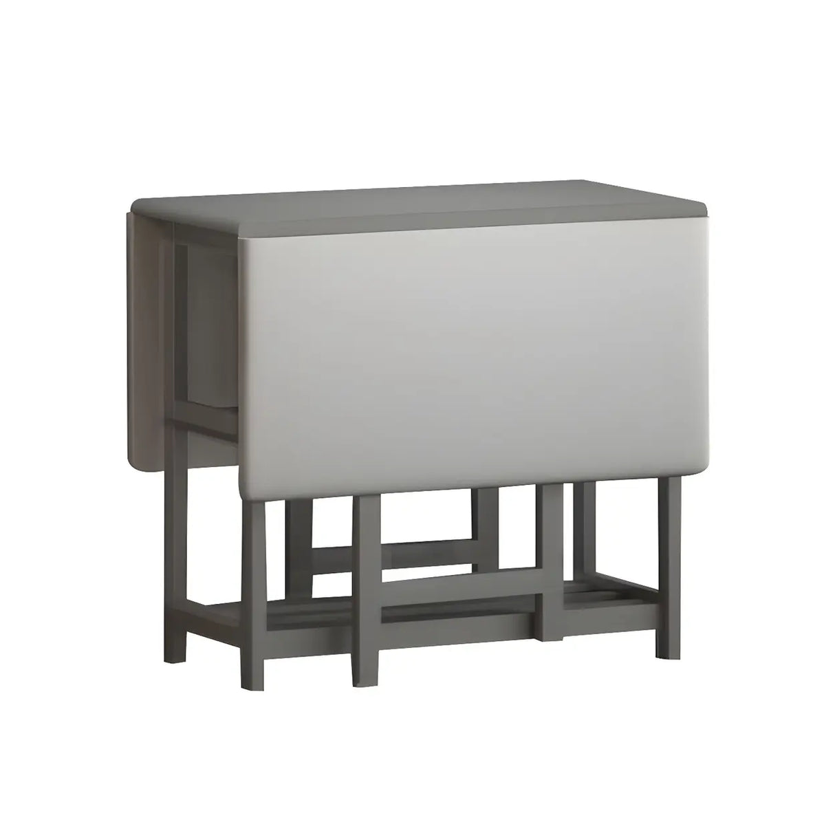 Traditional Rectangular Wood Dining Table Foldable Natural Image - 3