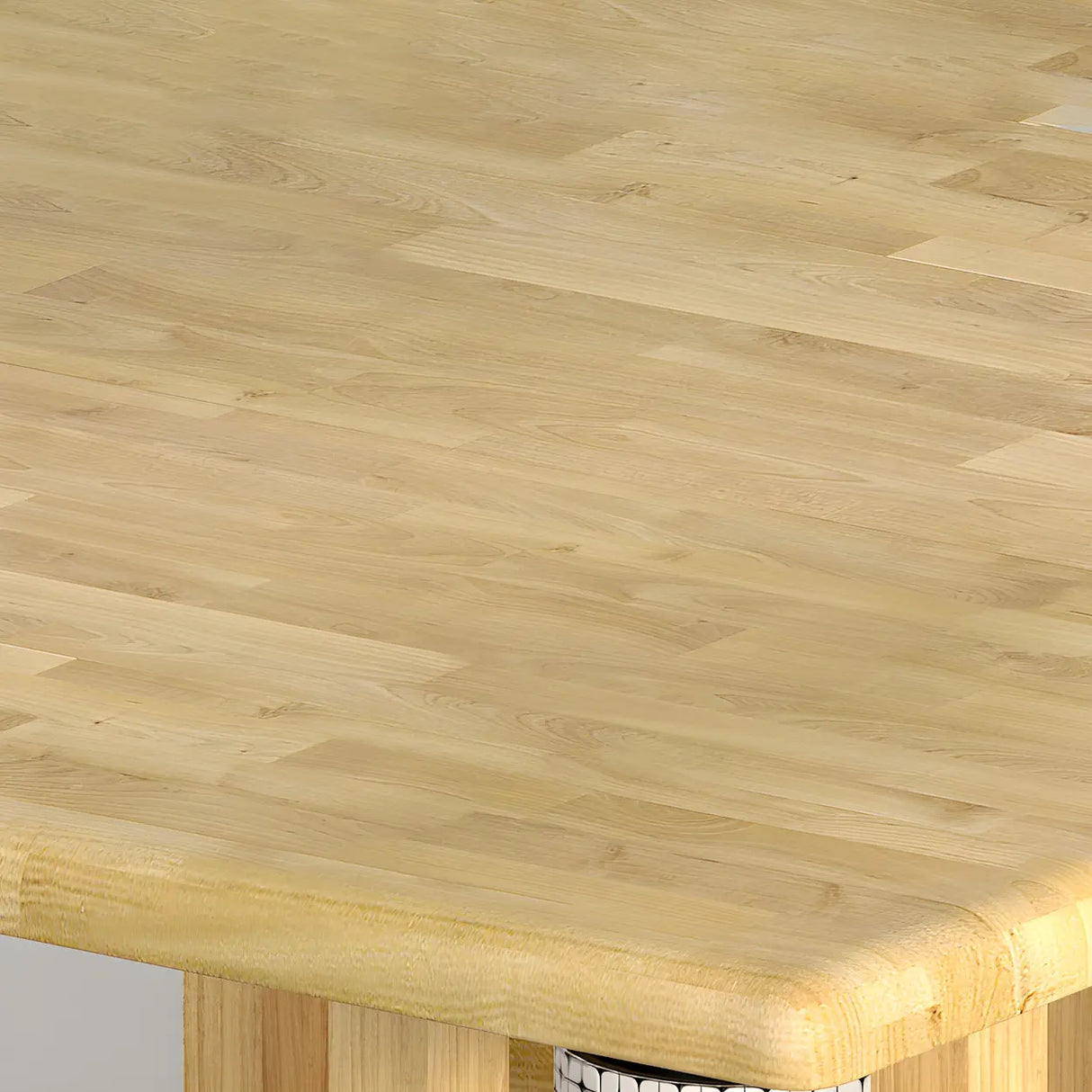 Traditional Rectangular Wood Dining Table Foldable Natural Image - 8