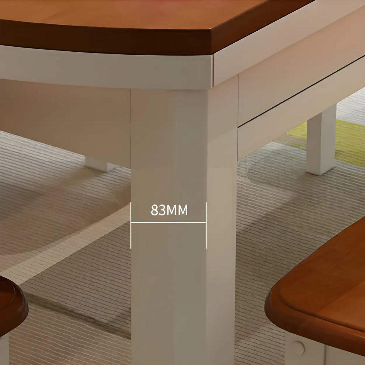 Traditional Round Rubberwood Dining Table Extendable Brown Image - 16