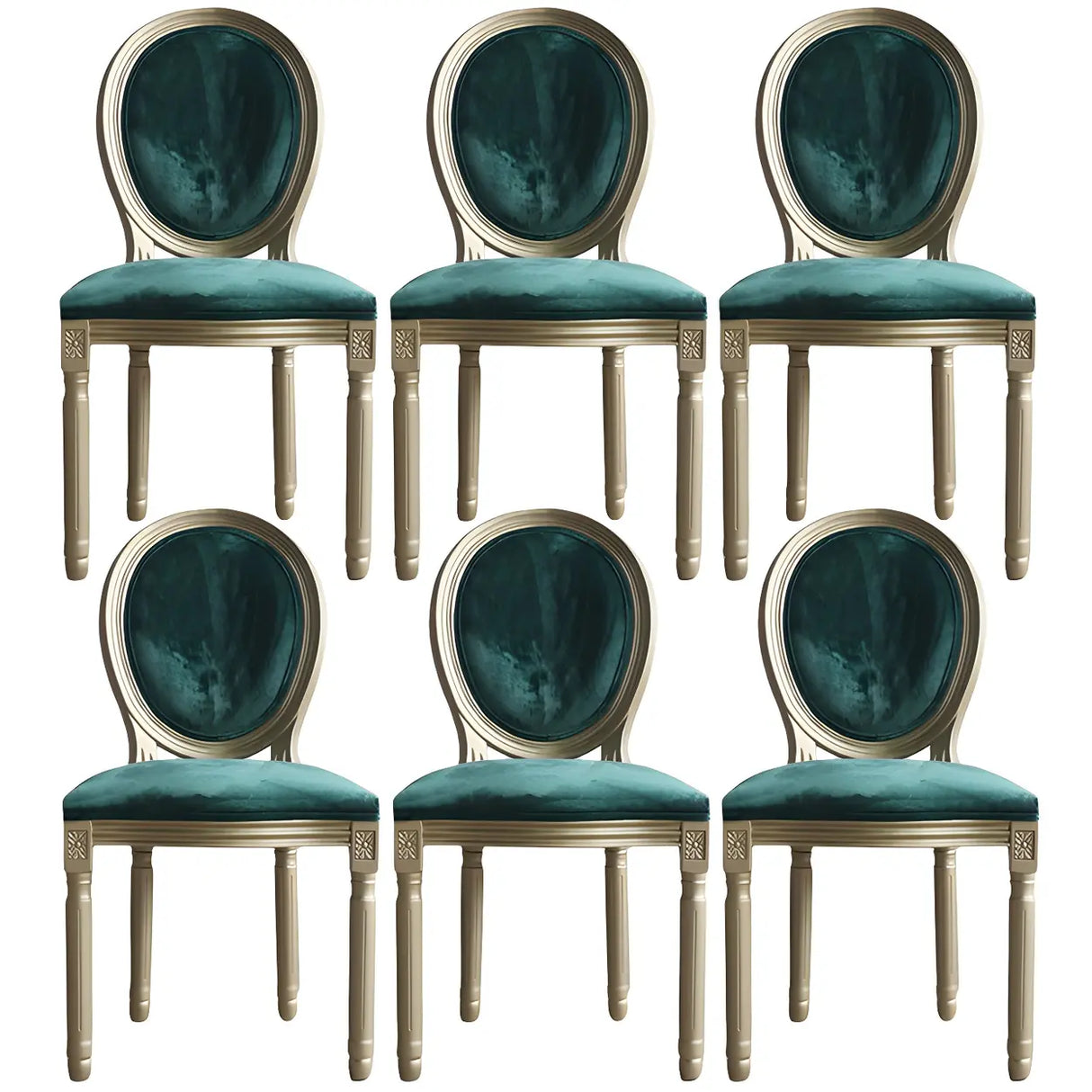 Traditional Velvet King Louis Back Dining Side Chair Image - 18